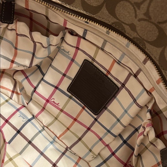 Coach Brown and Black Signature Tote - Picture 8 of 15